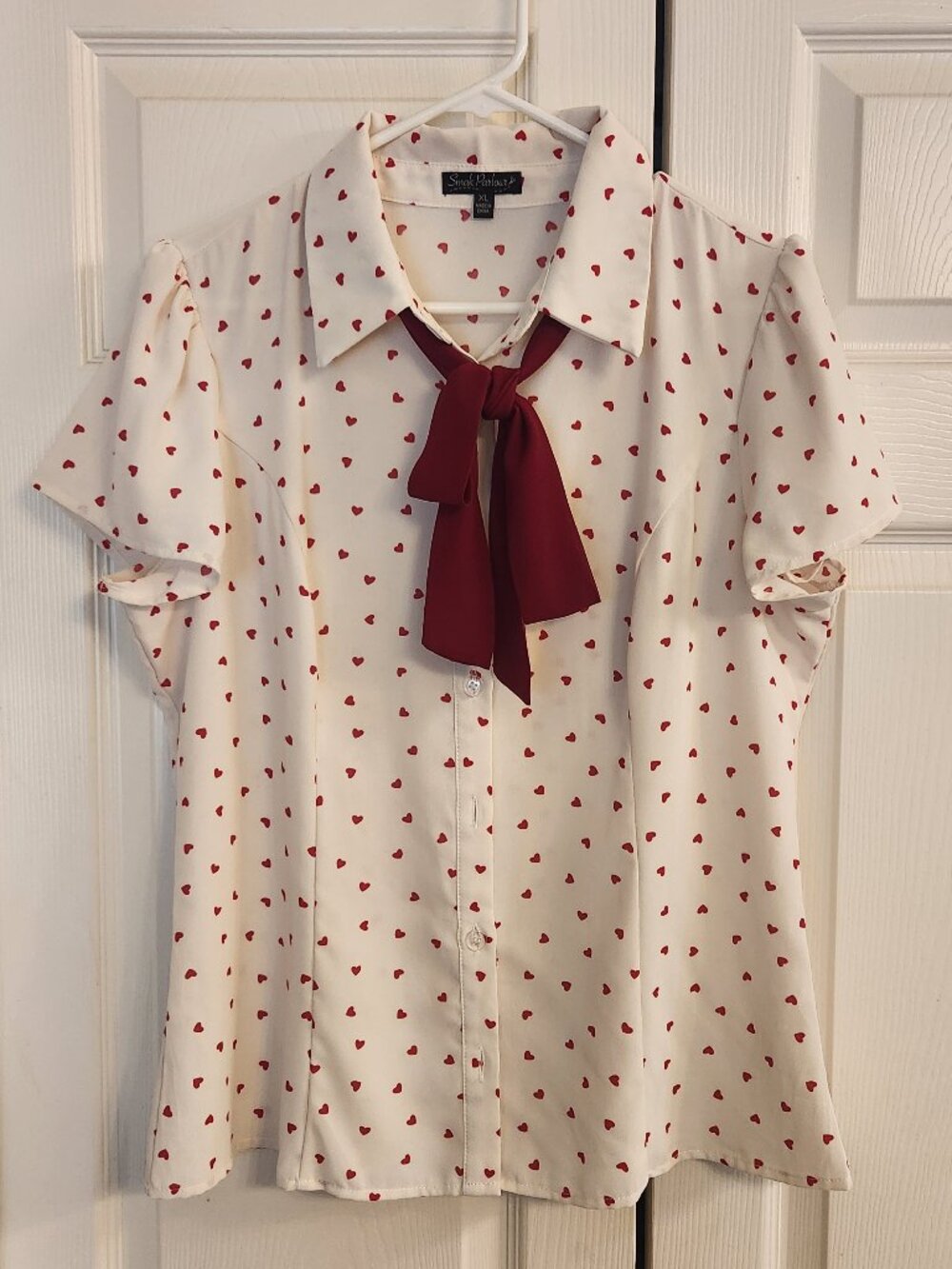 Smak Parlour Short Sleeve Blouse with Tie